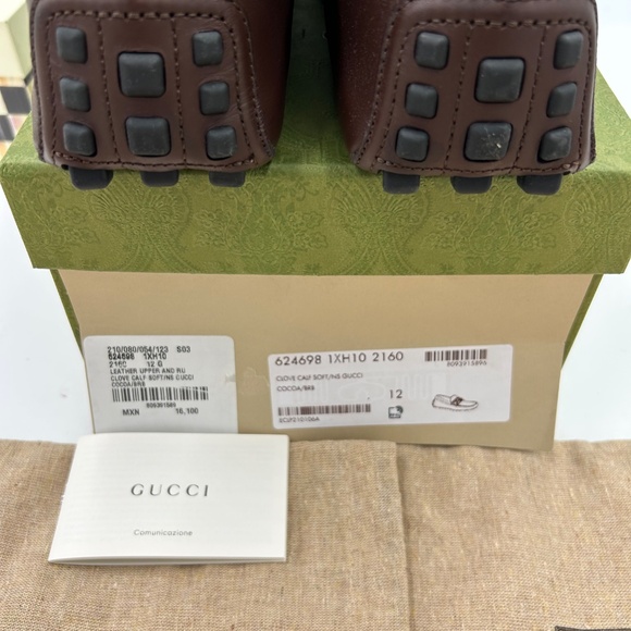 Men’s Gucci, AYRTON  GG web Driver loafers size 12 made in Italy - Picture 6 of 10
